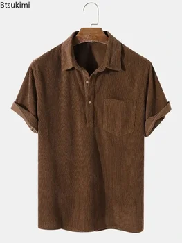 חדש 2025 גברים בקיץ קורדרוי חולצת אופנה מזדמנים מזדמנים מזדמנים נשים