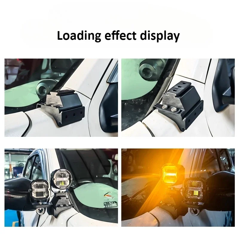For Nissan Navara Car A-pillar Led Spotlight Bracket Quick Release Modification Auxiliary Antenna Dual Lamp Expansion Bracket