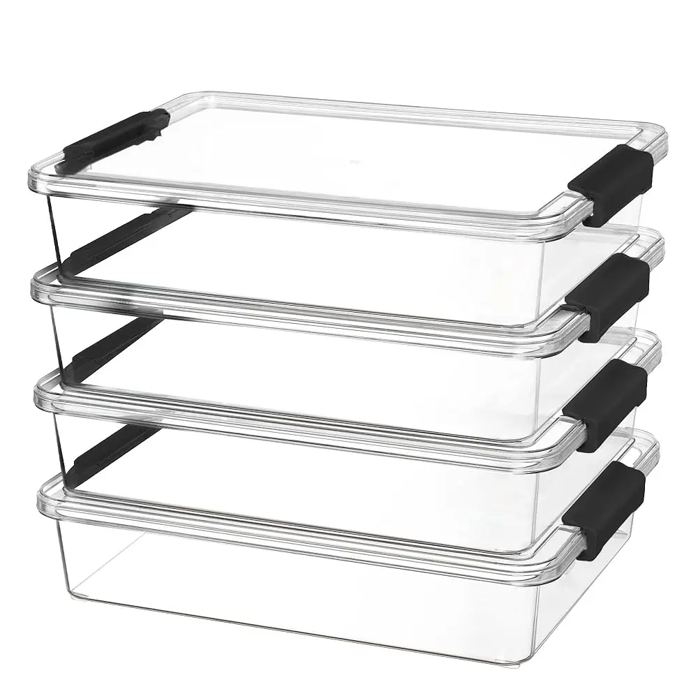 6 Qt Plastic Storage Bins With Lids, Clear Sensory Bins, Ar…