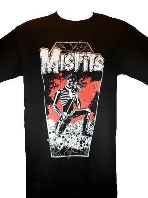 MISFITS - SKELETON SINGER - NEW Band Merch Black T-shirt