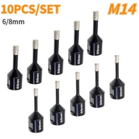 10/5/1PCS Vacuum Thread Brazing Hole Drill bits M14 Ceramic Tile Granite Marble Angle Grinder Drill Bit Set Drillling Tools Set