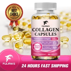 Collagen Capsules, Vitamin C Hyaluronic Acid Biotin Keratin Digestive Enzymes Grape Seed, Healthy Skin Hair&Nails Supplement