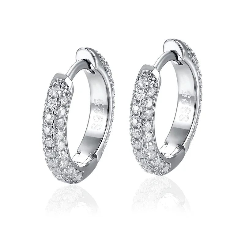 NeeTim Voll-Moissanit-Diamant-Ohrringe aus 925er-Sterlingsilber mit vergoldeter Hochzeit, Verlobung, Party, edler Schmuck für Frauen