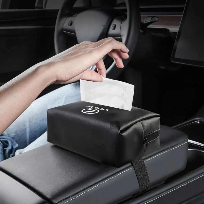 بو الجلود سيارة الأنسجة صندوق الوجه الأنسجة حقيبة التخزين لكزس FSPORT LBX NX RX 350h 450h ES UX 300e GS IS LS LX CT LC RC GX460