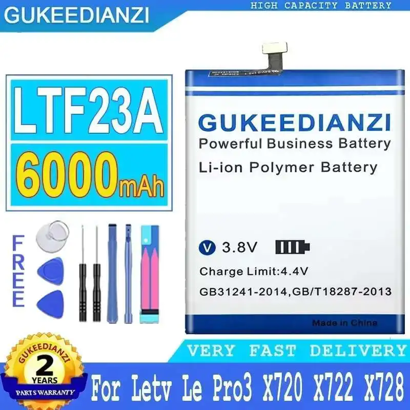 

Аккумулятор мобильного телефона LTF23A 6000 мАч для Leeco Letv LE Pro 3 Pro3 X720 X721 X722 X725 X726 X727 X728 LEX720 LEX727 LEX728