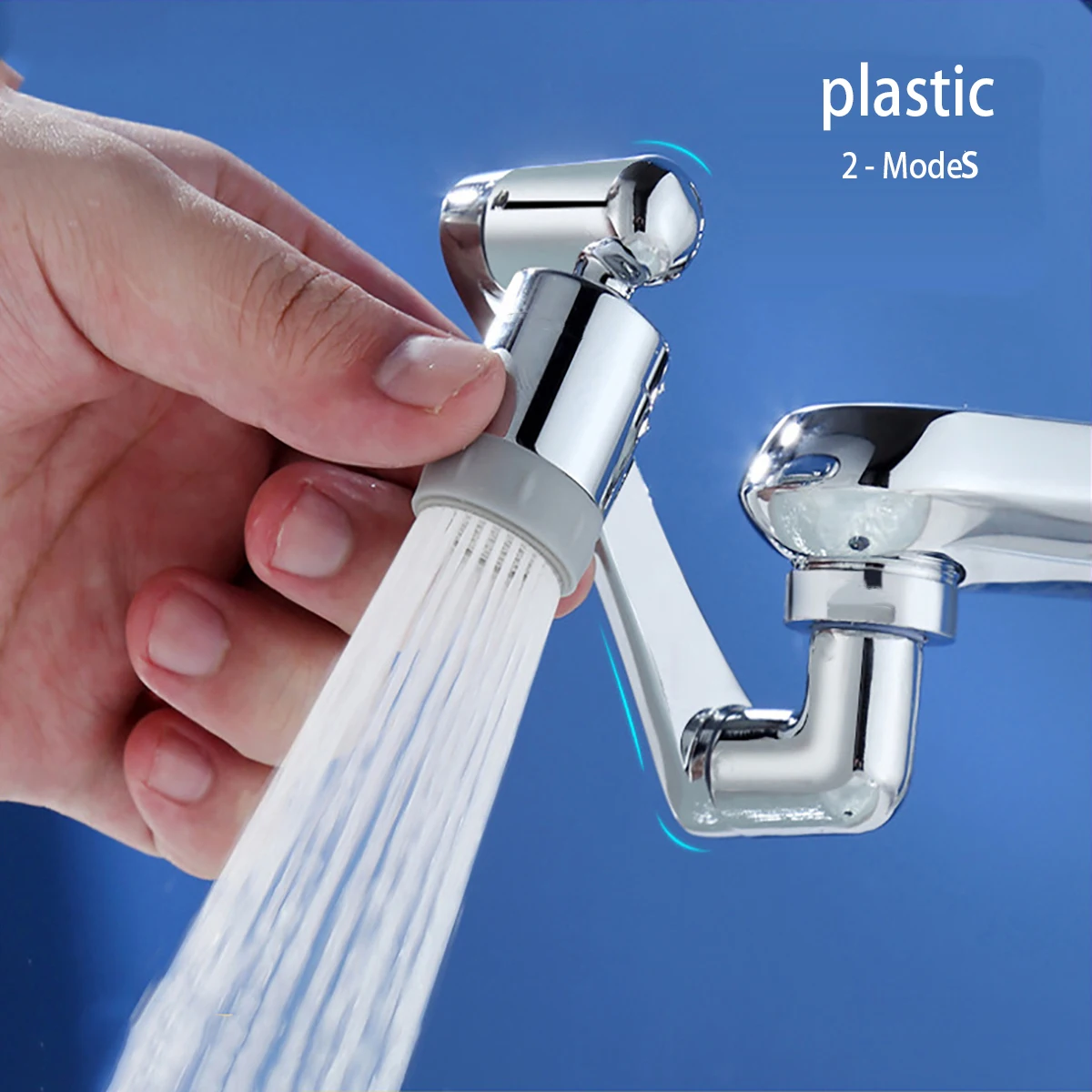 Universal 1080° Rotation Faucet Extender Washbasin Robot Arm Tap Dual Mode Sprayer Head Bathroom Splash Proof Swivel Faucet