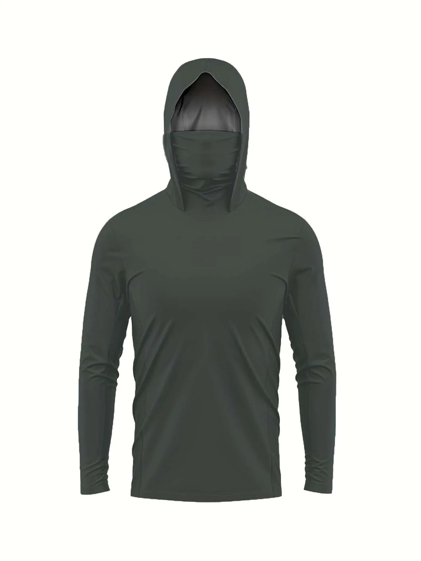 ملابس صيد السمك بغطاء للرأس مضادة للأشعة فوق البنفسجية للحماية من الشمس، قميص صيد السمك، قناع مسامي، ملابس رياضية بغطاء للرأس