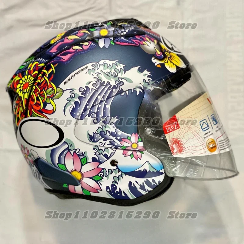 VZ-RAM Oriental Matte Blue Half Helmet Unisex Motorcycle Off-Road SZ-R VAS Helmet Downhill Racing Mountain Cross Casco Capacete