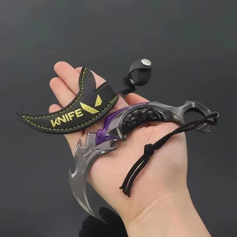 Valorant ナイフ近接リーバーアニメーション周辺機器 15 センチメートル Karambit 刀サムライソード武器モデル金属工芸ギフト少年のおもちゃ