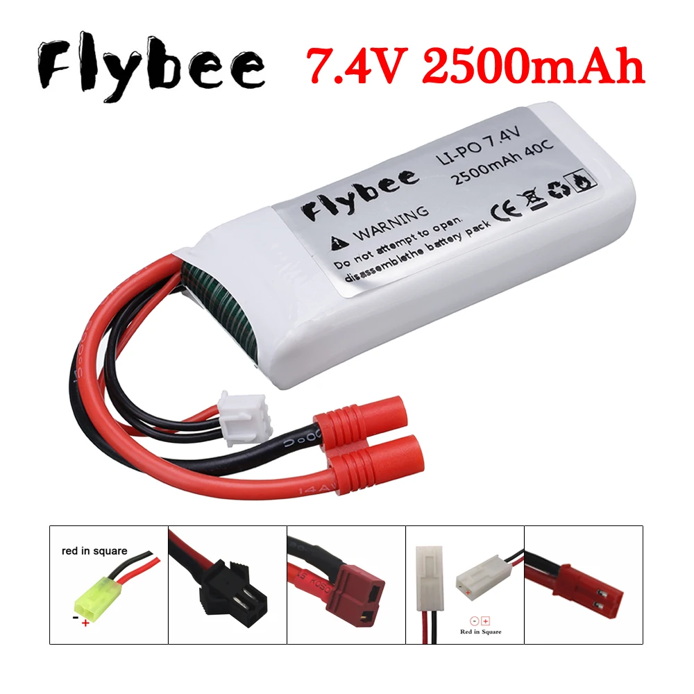 7.4v 2500mAh 25C Lipo battery for Syma X8C X8W X8G X8 RC Quadcopter Parts 7.4V Battery For Wltoys 144001 12428 12423 RC Car Toys