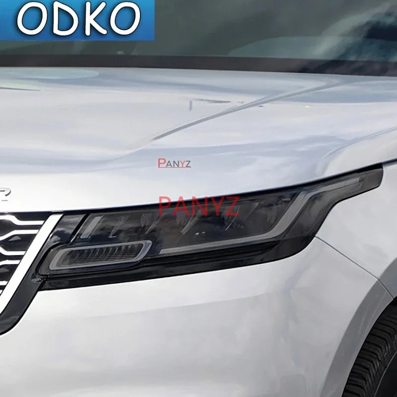 Car Headlight Tint Smoked Black Protective Film TPU Stickers For Range Rover Velar 2017-Present Accessories Anti-Scratch Repair