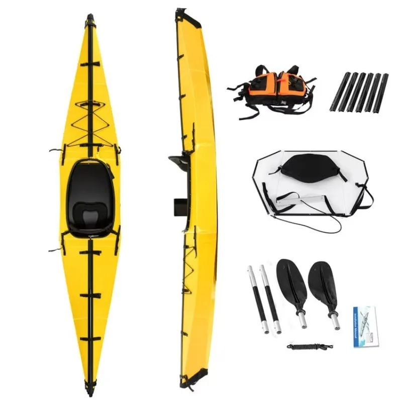 

Hot Selling Single Seat One Paddler Folding Kayak Durable Portable Watercraft for Solo Adventures 2026 Easy Carry