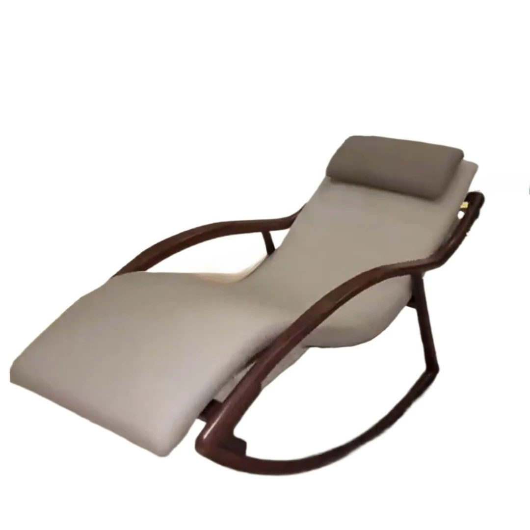 

Ebony single solid wood rocking chair, living room balcony study furniture