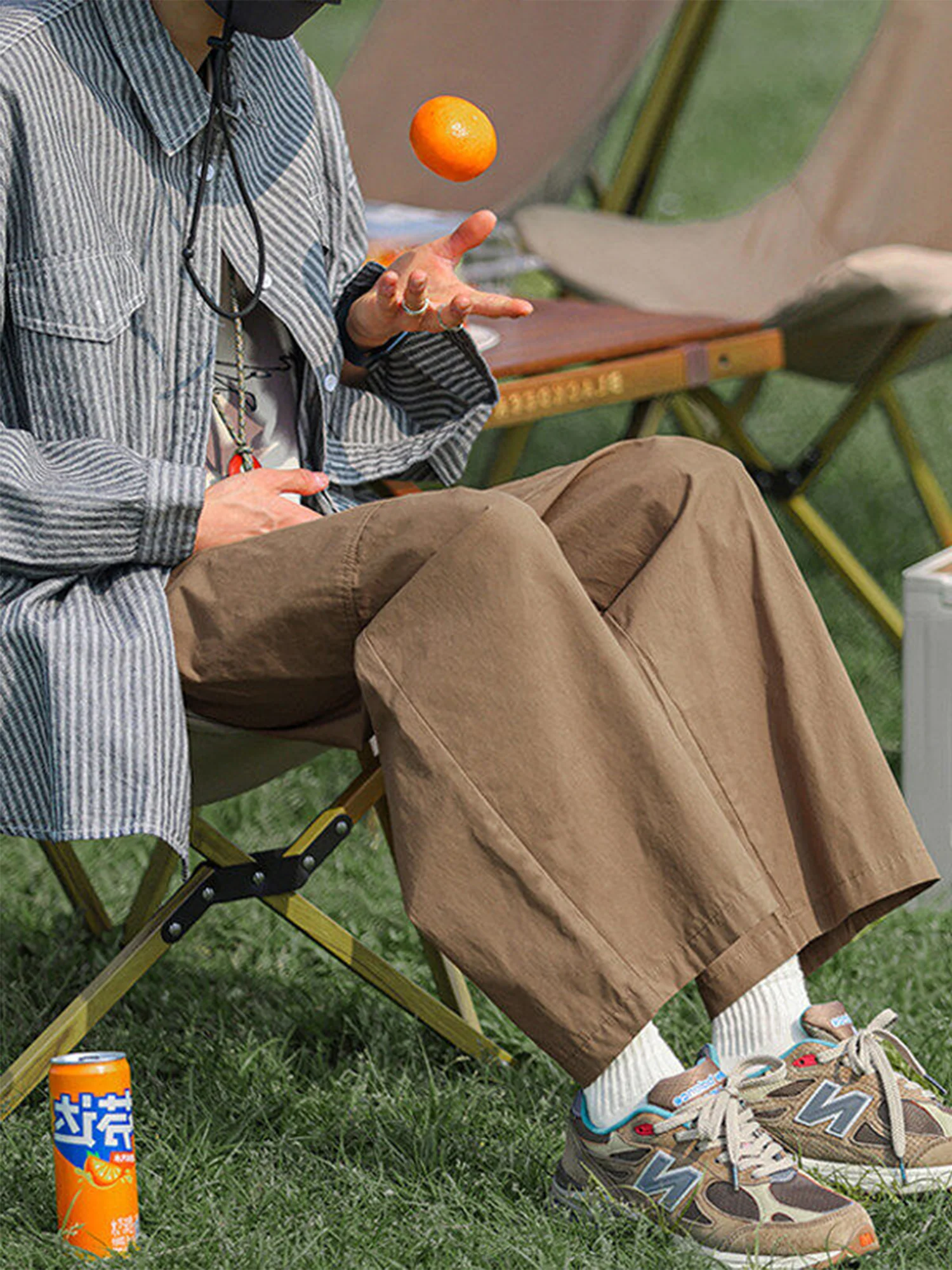 

Loose Fit Pure Cotton Summer Thin Nine-Piece Straight Leg Men's Trousers y Workwear Pants Youthful Casual Faion