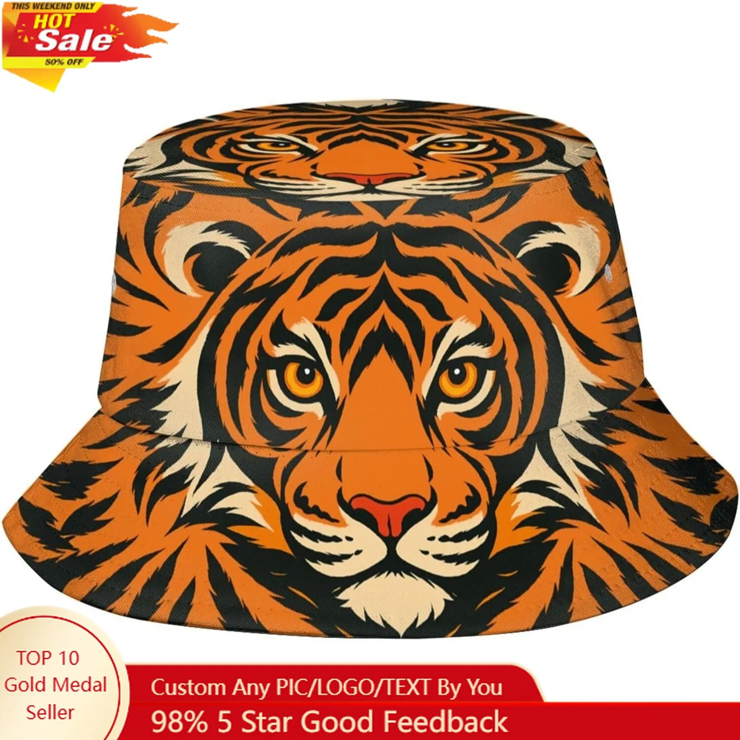 

Trendy Bucket Hat - Comfortable Packable Sun Beach Hat for Women Men, Perfect for Outdoor Activities Travel Hiking