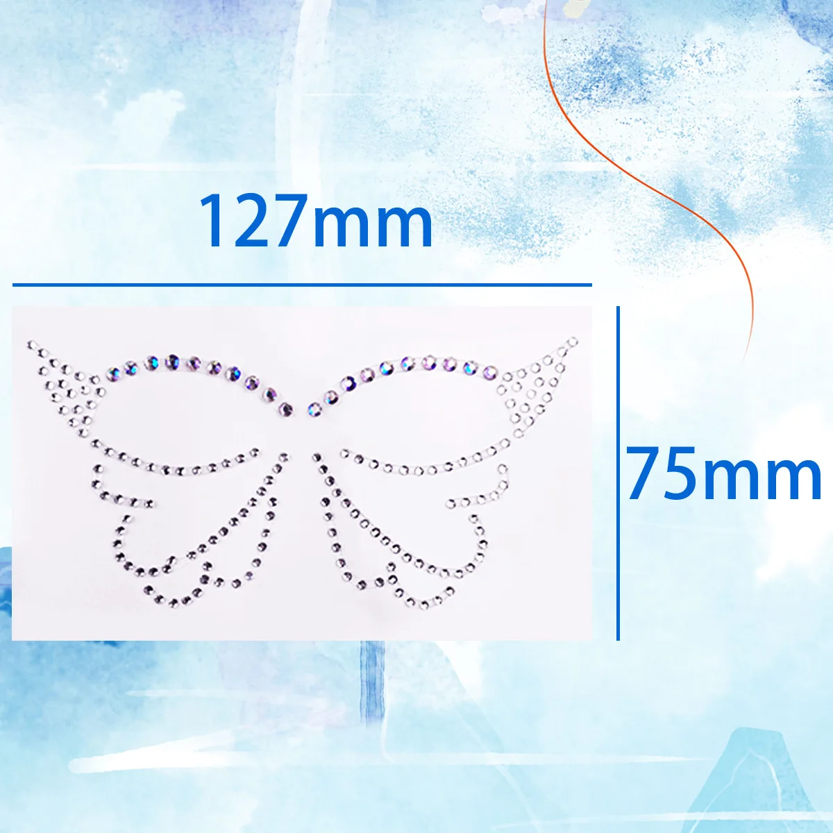 Fashion Crystal Pearl Butterfly Stars Eye Stickers Party Shiny Resin Drill 3D Face Stickers Makeup Temporary Tattoos Stickers