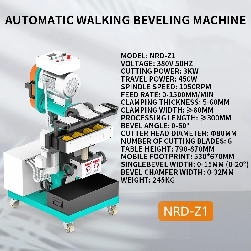 Automatic Walking Plate Beveling Machine Electric Milling Machine for Chamfering and Grinding Welded Edges on Carbon(Customized)