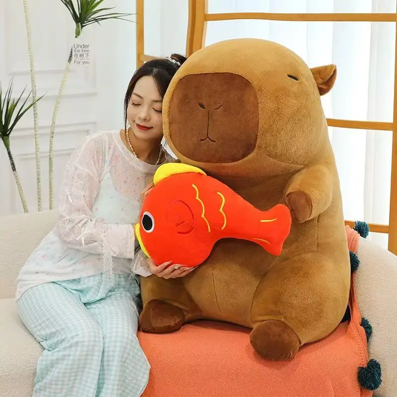 Capybara Plush Simulation Capibara Anime Fluffty Toy Cute Doll Stuffed Animals Soft Doll Plush Girls Christmas Birthday Gift