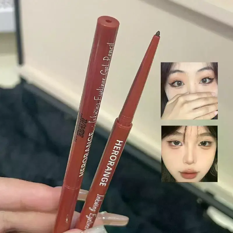 マットブライトン横たわるカイコアイライナーゲルペン防水速乾ピンクブラウン超微細アイシャドウペン汚れにくいメイクアップ