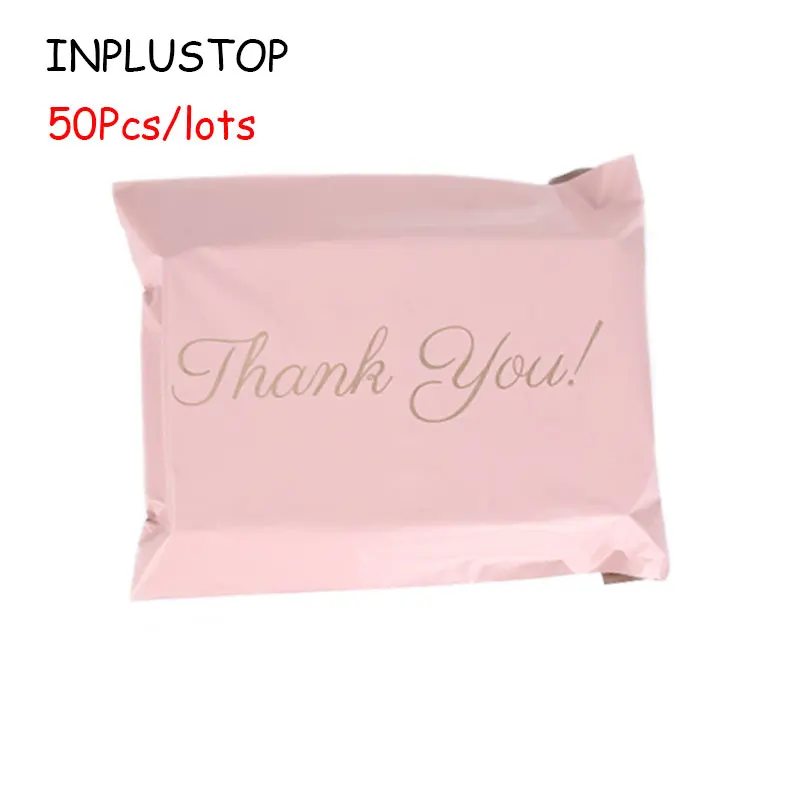 INPLUSTOP Cuatomize โลโก้ Poly Express Mailing Pouch ขอบคุณเสื้อผ้าทึบแสง Courier Parcel กระเป๋าซองจดหมาย Logistics กระเป๋า