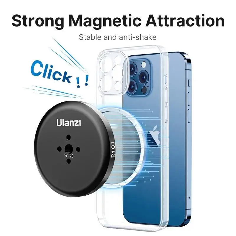 Ulanzi R101 Magsafe Phone Mount Holder With Universal 1/4 Screw for iPhone 15 13 12 mini Pro Max Magnetic Phone Holder Stand