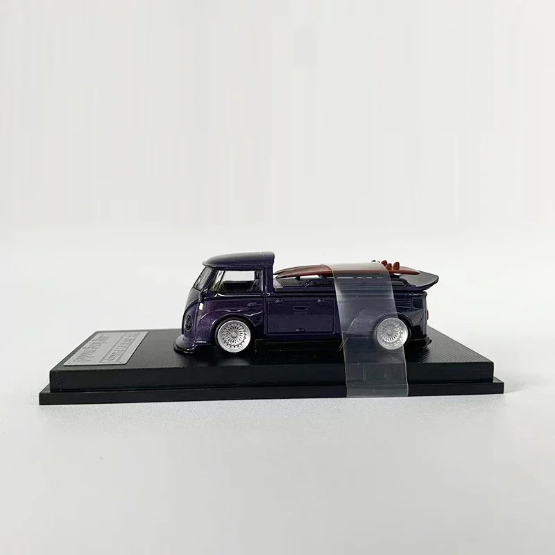 LF Model Car T1 Pickup RWB Wide Body Alloy Die-Cast Vehicle Truck Lavender Color 1:64