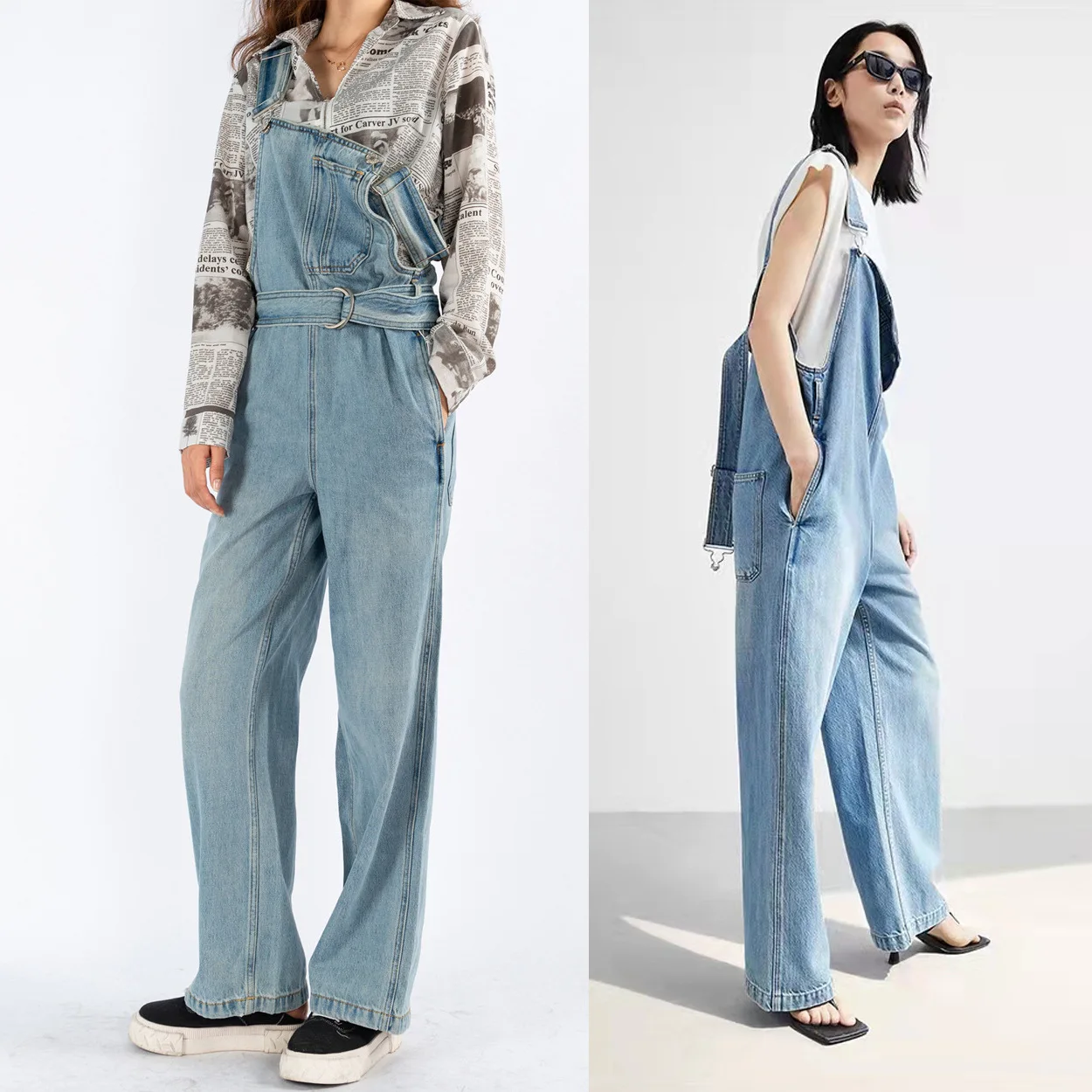 

Denim Overalls For Women 2024 New Autumn/Winter Loose-Fit Casual Style Youthful Look Runway Design High