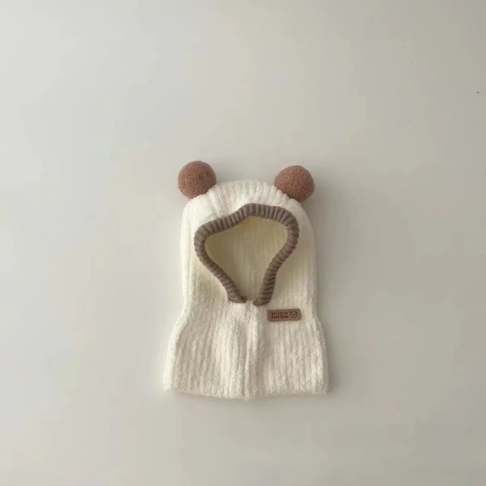 

New Winter Baby Hooded Hat Children Balaclava Hat Warm Neck Ear Protection Beanies Cap 1-5Year Kids