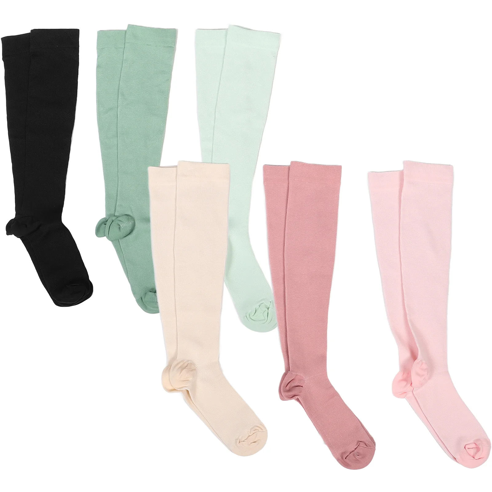 

6Pairs Compression Socks for Men and Women Moisture Absorbing Sports Socks Lightweight Warm Supportive Spring Fall Training