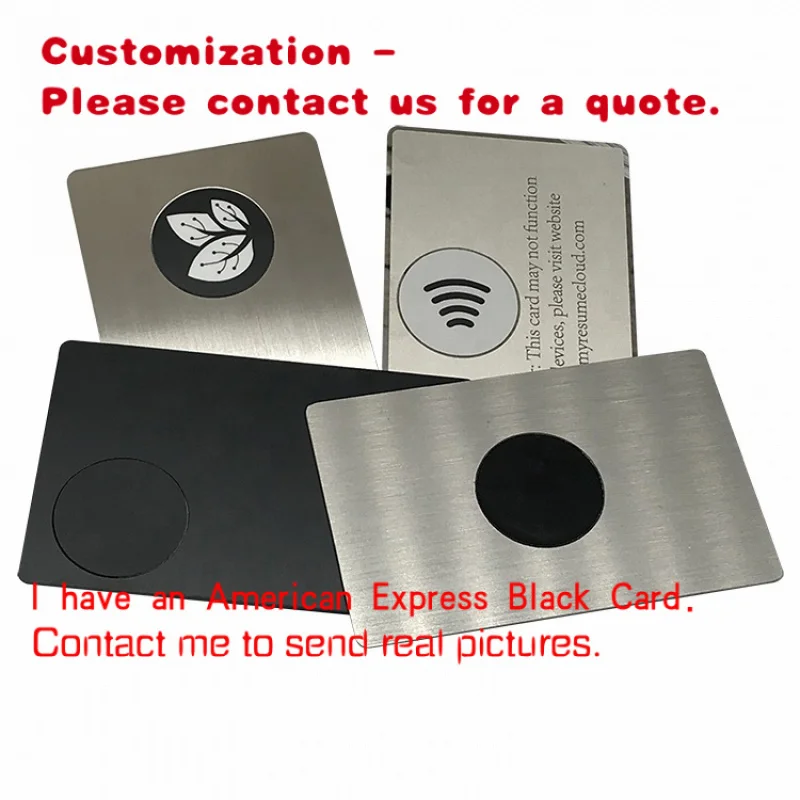 

custom.Hot Sale 2021 Aluminum Layer Nfc Card Metal 1356 Mhz Epoxy Foil Stainless Steel Metal Business Card