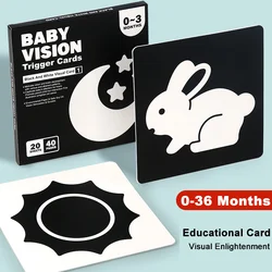 Baby Visual Stimulation Cards Montessori High Contrast Flash Card regalo infantile per bambini giocattolo cognitivo