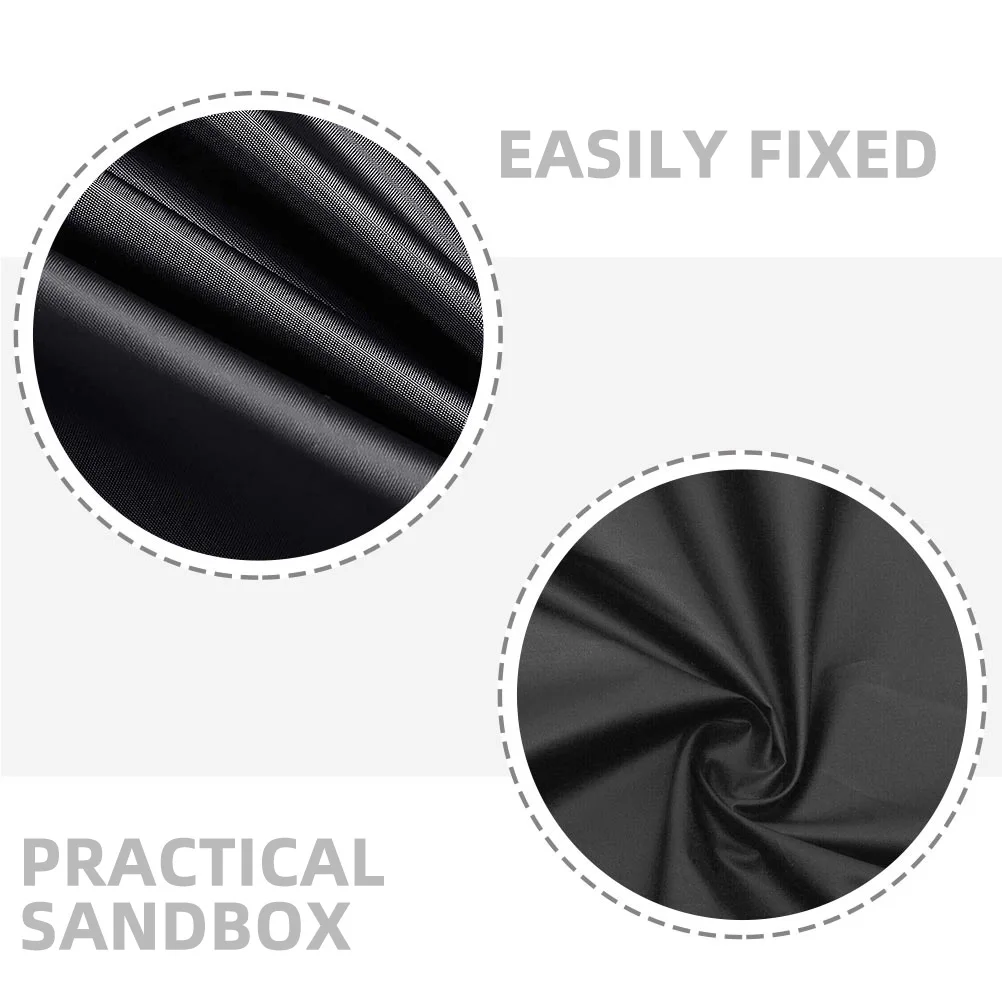 

Children's Sand Pit Cover 120x120cm Black Sandbox Tarp Waterproof Dust Proof Toy Shelter Spa Pool Protection Canopy