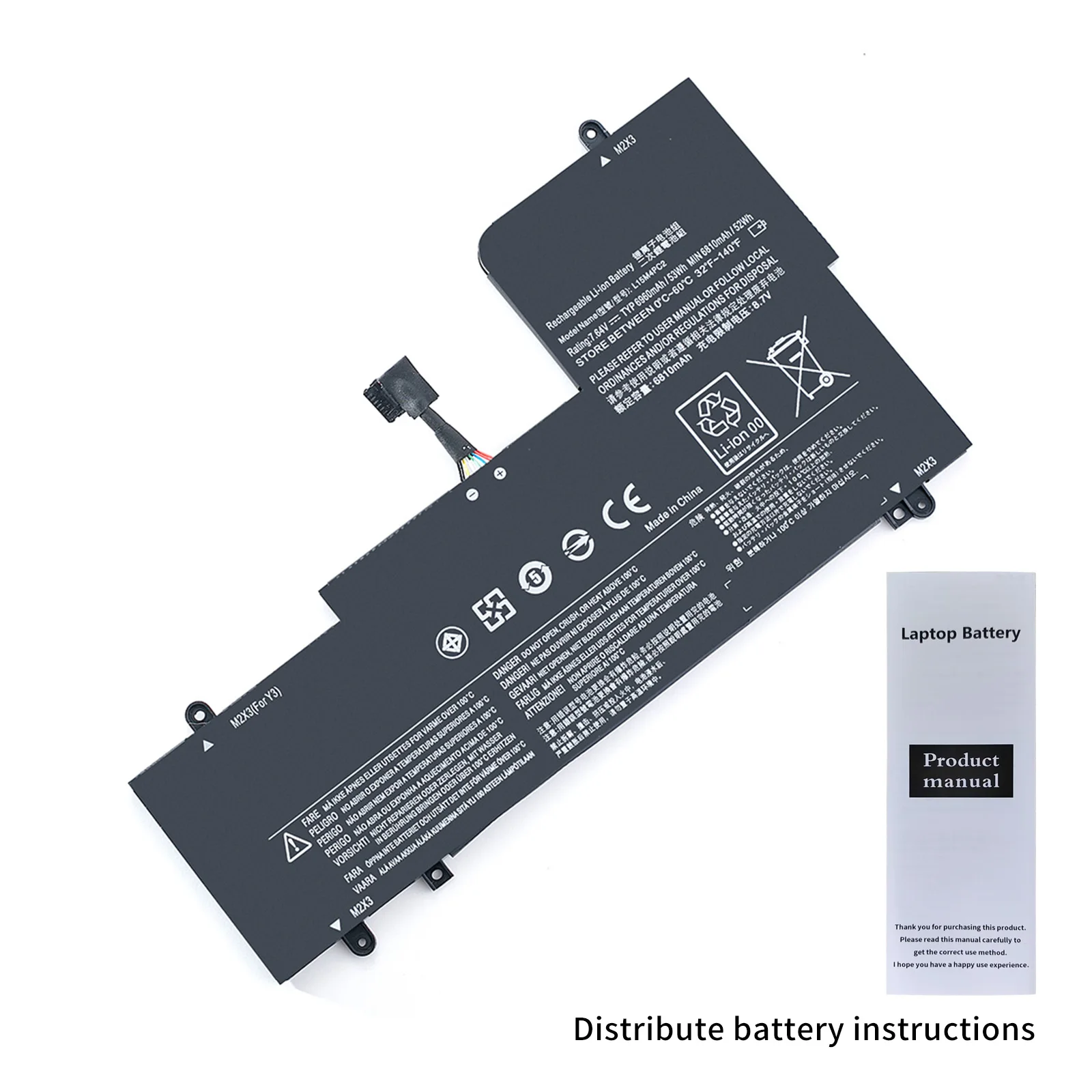 Imagem -06 - Bateria do Portátil para Lenovo Yoga L15m4pc2 L15l4pc2 71014isk710-14ikb710-15isk710-15ikb 5b10k90778 5b10k90802 6960ma