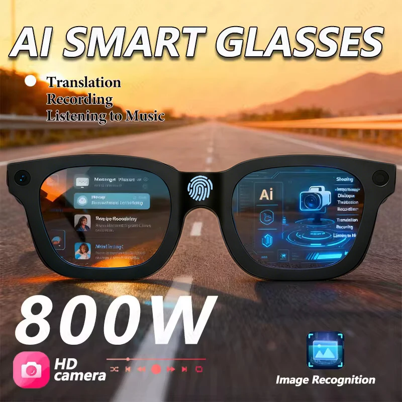 

New Smart Glasses HD Photo Video OpenAI Record Translation Touch Photochromic Lenses Bluetooth Call Music Multifunction Glasses