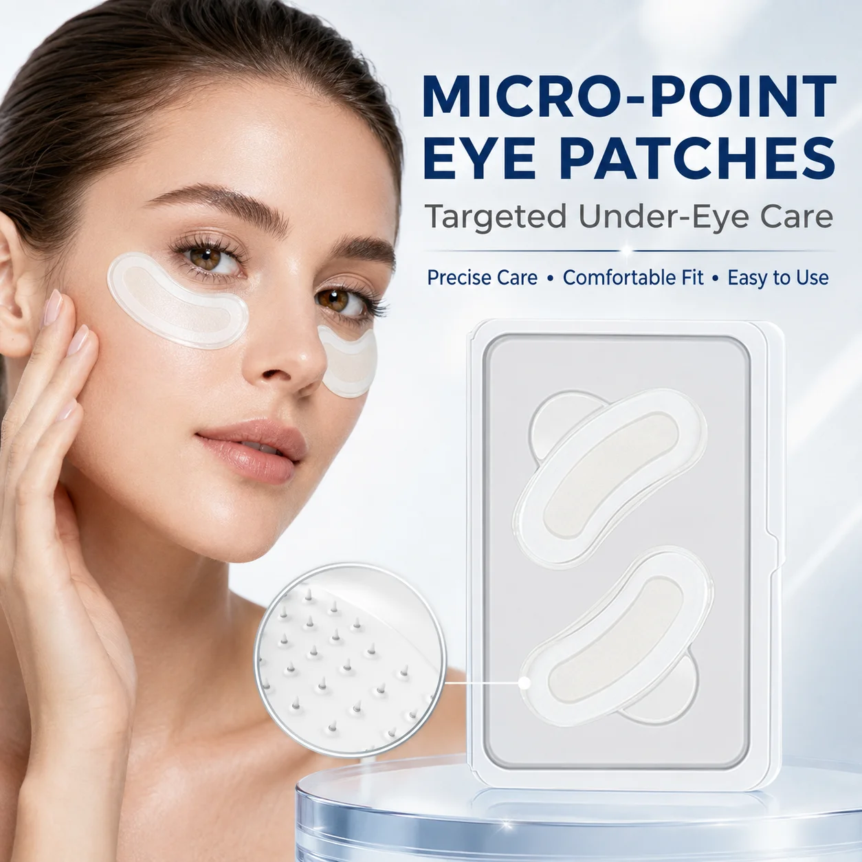 Microneedle Under Eye Patches Micro-Point Eye Care Patches, 1-5 Pairs, Targeted Under-Eye Skincare, Easy-to-Use Beauty Care