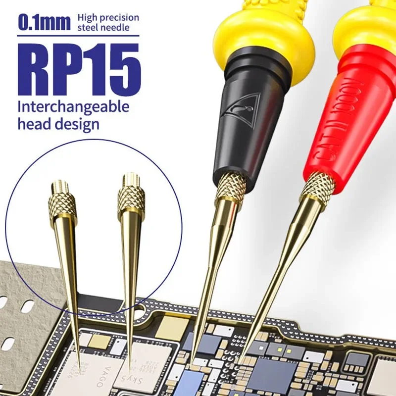 MECHANIC RP15 Multimeter Pen 1000V 20A Universal Soft Stainless Steel Pen Tip Probe Test Pen for Digital Multimeter