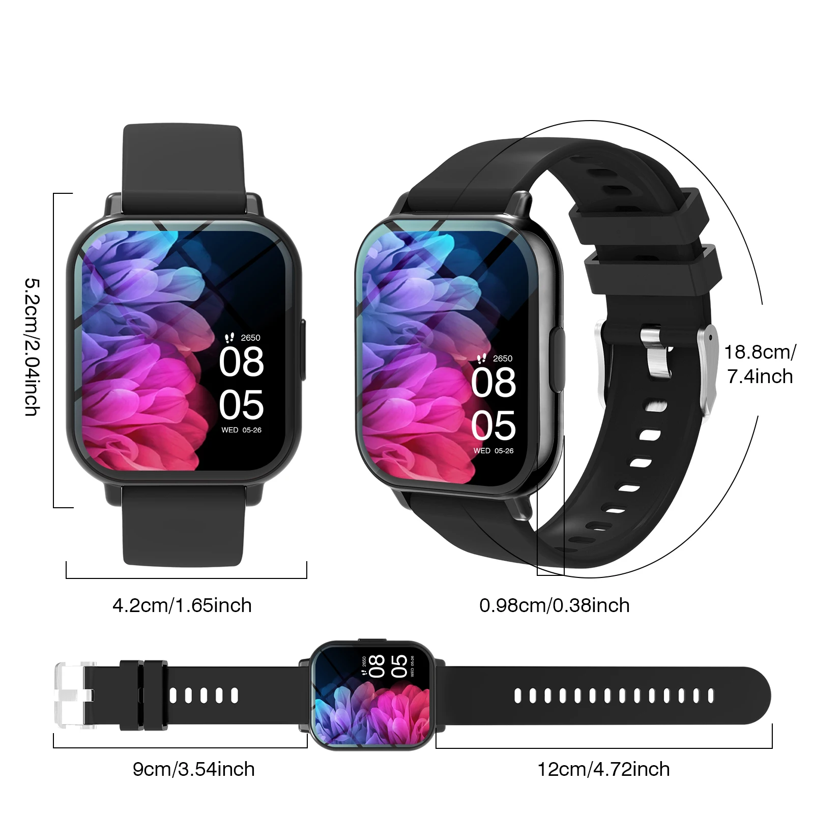 New Smart Watch, Unisex Fashion Sports Watch with Stainless Steel Strap, Wireless Calling, Multi-Sport Mode, Music Control