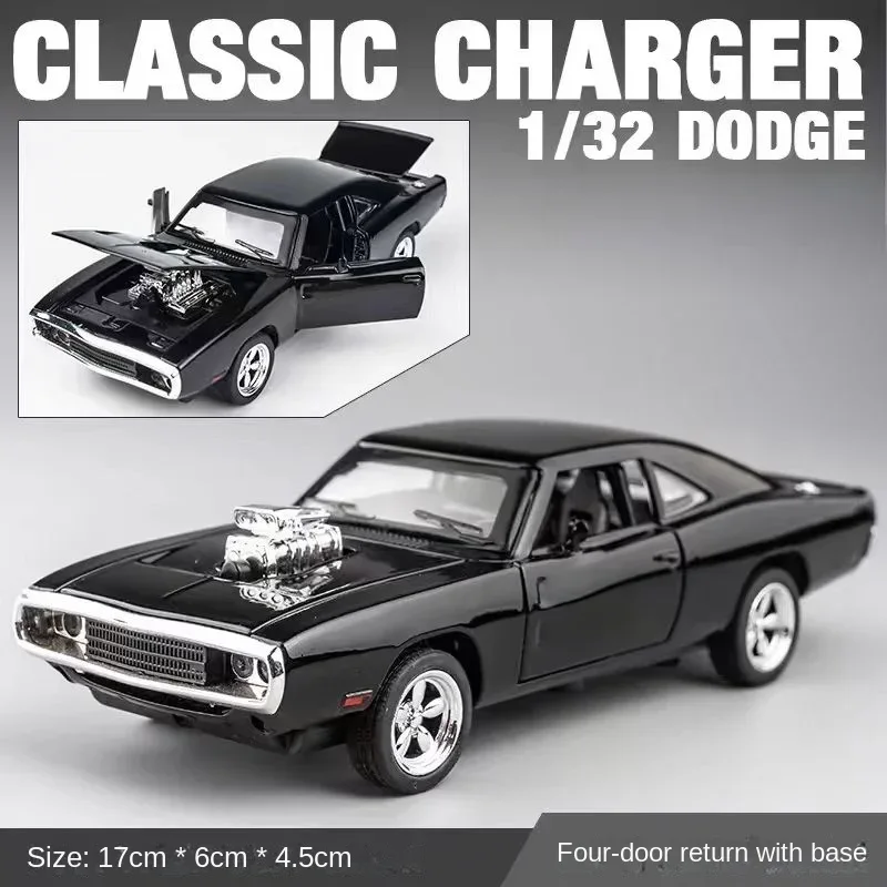 1/32 Fast and Furious 8 DodgeWar Horse Metal Car Model Toys Alloy Diecast Vehicle Models High Simulation Toys Boy's Gift Rebound