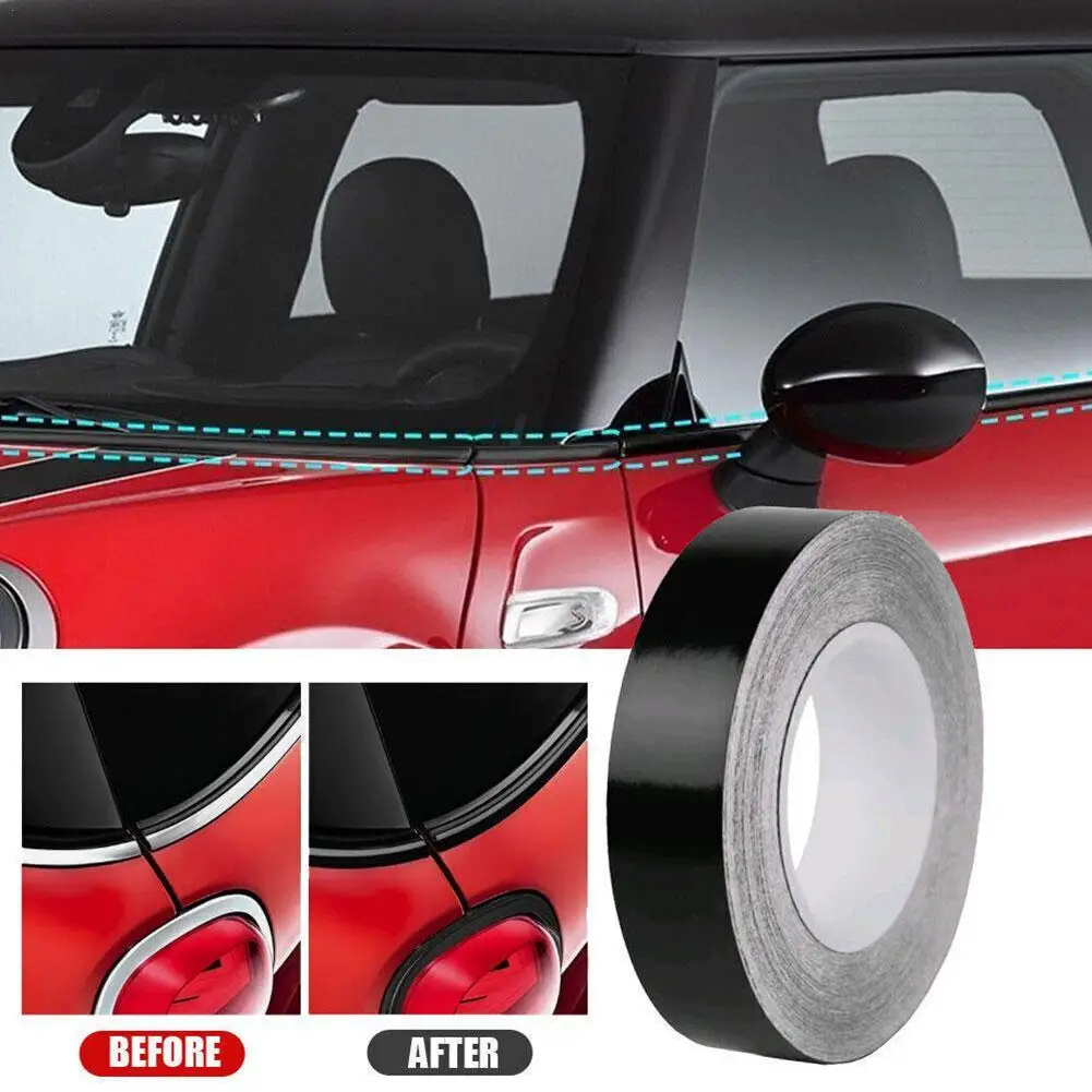 Carro Janela Guarnição Vinyl Film, Etiqueta DIY Decoração, Linha Preta, Cintura Porta, Mini Cooper R53, R55, R56, R60, R61, F54, F55, F56, F60