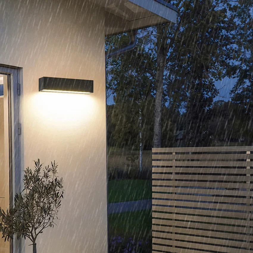 Imagem -06 - Lâmpada de Parede Impermeável Led ao ar Livre Luzes de Tira Longas Cabeça de Porta Lavagem Suspensão Pátio Varanda Tabuleta Terraço Villa