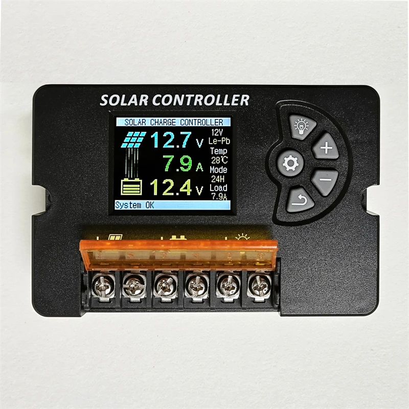 

ШИМ-контроллер заряда солнечной батареи 10А 20А 30А 40А 50А 60А Двойной USB ЖК-дисплей 12В 24В Регулятор зарядного устройства панели солнечных батарей с нагрузкой
