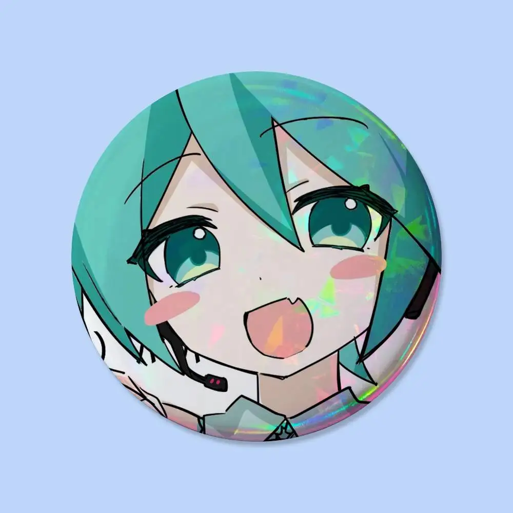 Niedliche M-Miku Kawaii Anstecknadeln Runde Kreative Broschen Taschen-Deko-Accessoires für Fans und Freunde Geschenke – Detail 4