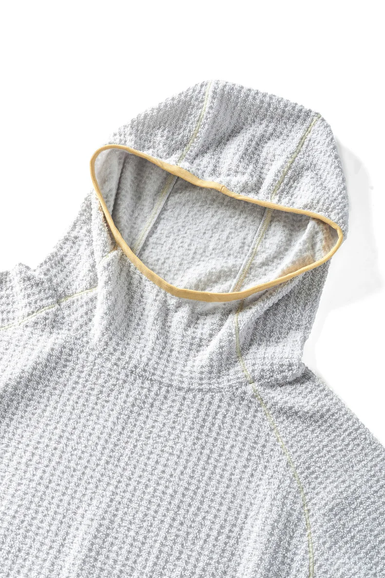 THERMOLITE ® Leichter Air-Fleece-Hoodie für Herren, Kontrastnähte, Thermo-Pullover, schnelltrocknend, Outdoor-Sport-Technik-Oberteil – Detail 24