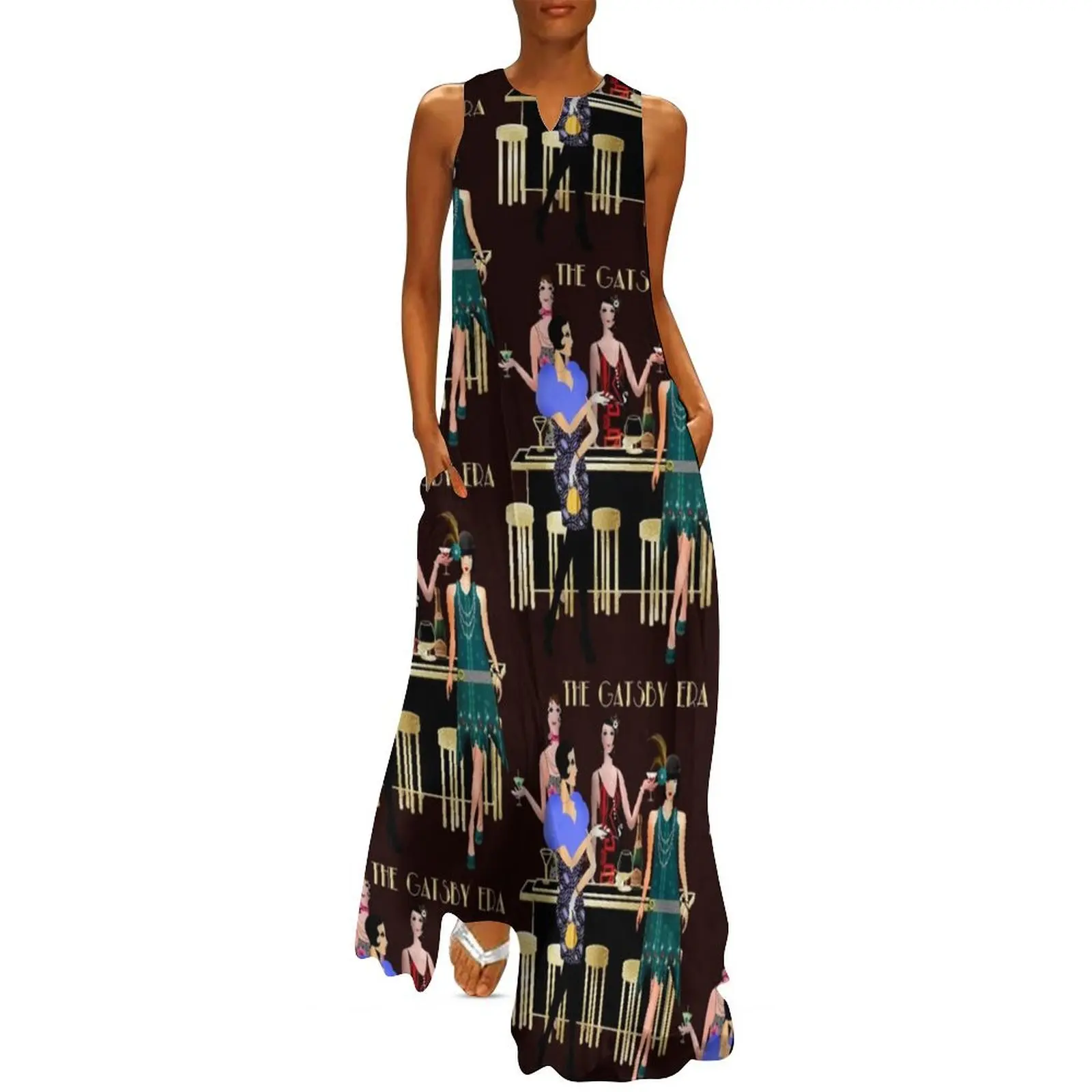 

The Gatsby Era Long Dress elegant women's sets african dresses for woman Dress