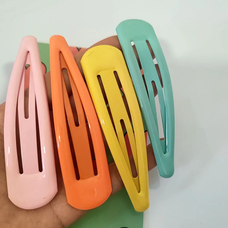 Zestaw 4 szt. kolorowych, dużych (10 cm) spink do włosów z litego stopu, klipsy do włosów dla dziewcząt i kobiet, spinki do włosów w stylu koreańskim, akcesoria do włosów. — zdjęcie 6