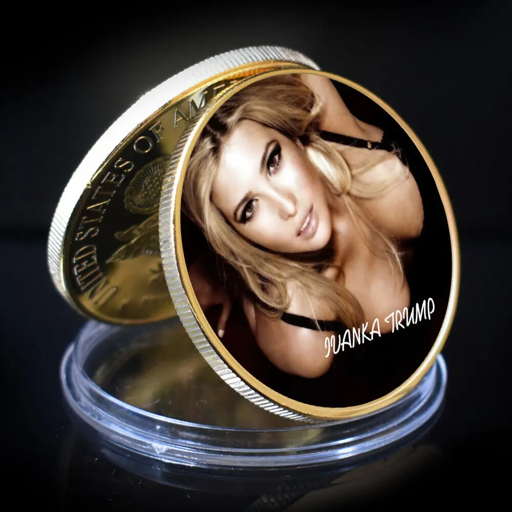 Melania Trump Gold Plated Coins Famous American Models 1 Oz Medallion High-quality Arts and Crafts Collect Gift