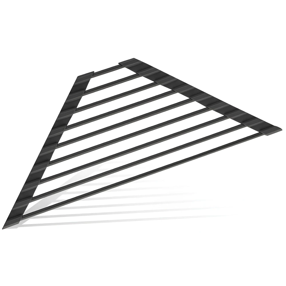 2026 New Full Silicone-Coated Triangle Roll-Up Dish Drying Rack with Steel Core Multipurpose over-the-Sink Kitchen Drainer