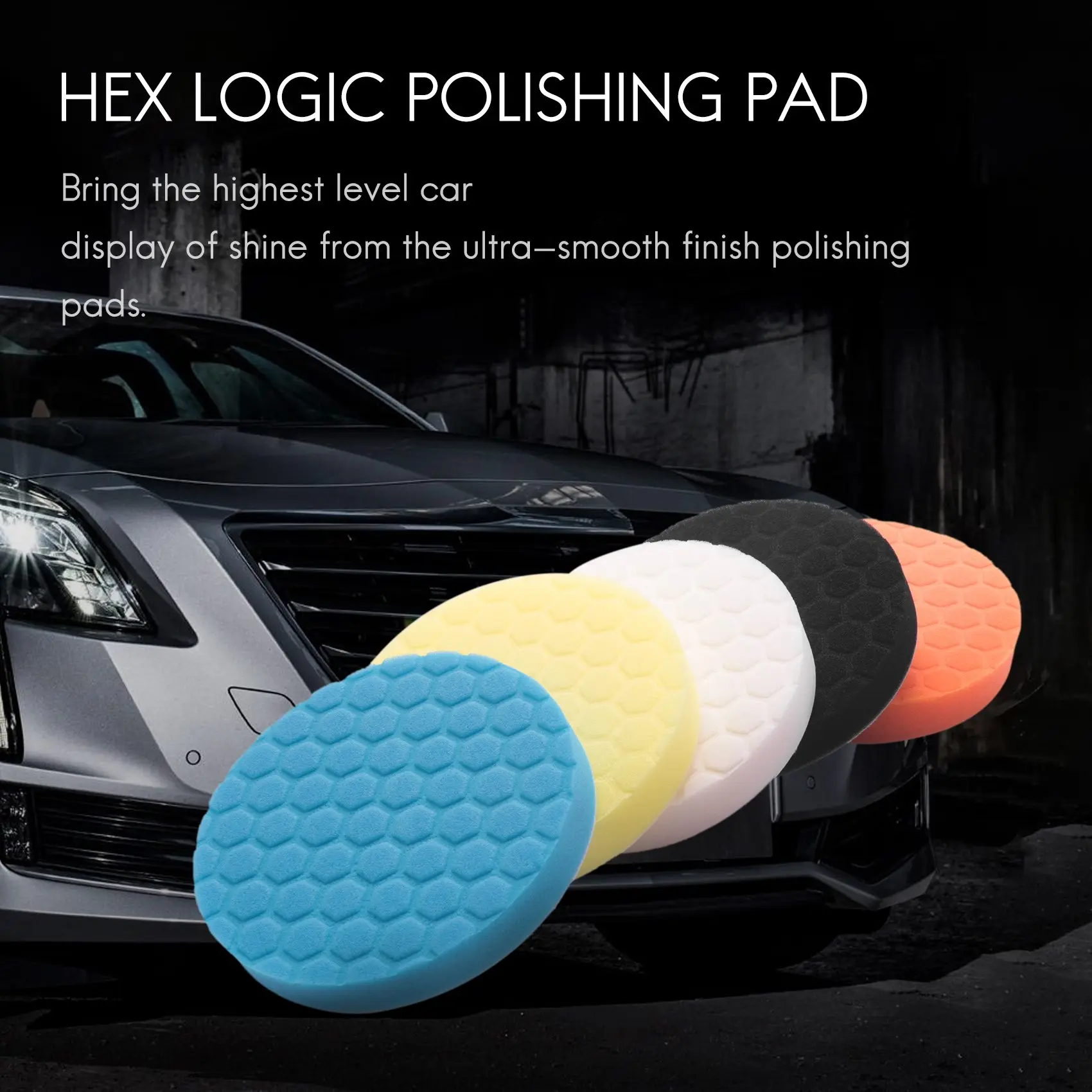 5pcs 6 Inch 150mm Hex Logic Polishing Pad for Car Polisher Pack