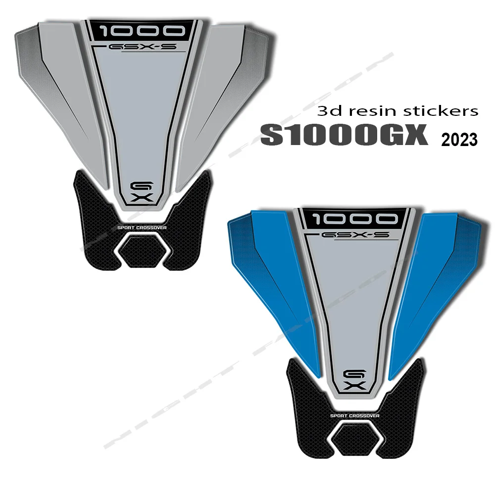 GSX-S1000GX Motorcycle Accessories Tank Stickers for GSX-S 1000 GX 2024 3D Gel Resin Protection Sticker Decals Tank Pad