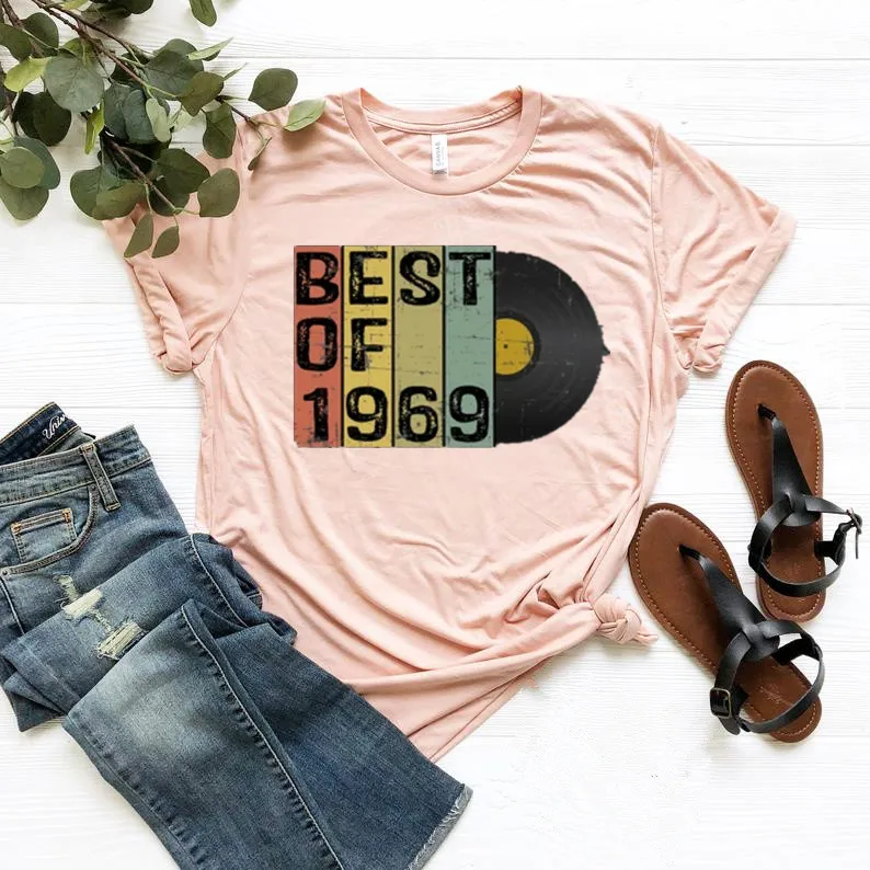 Vintage Best of 1969, 52nd Birthday Shirt, Shirts For Him Her, Gift For Women Men, Retro 52 Birthday Party TShirt